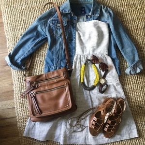 BANANA REPUBLIC Linen Blend Strapless Dress